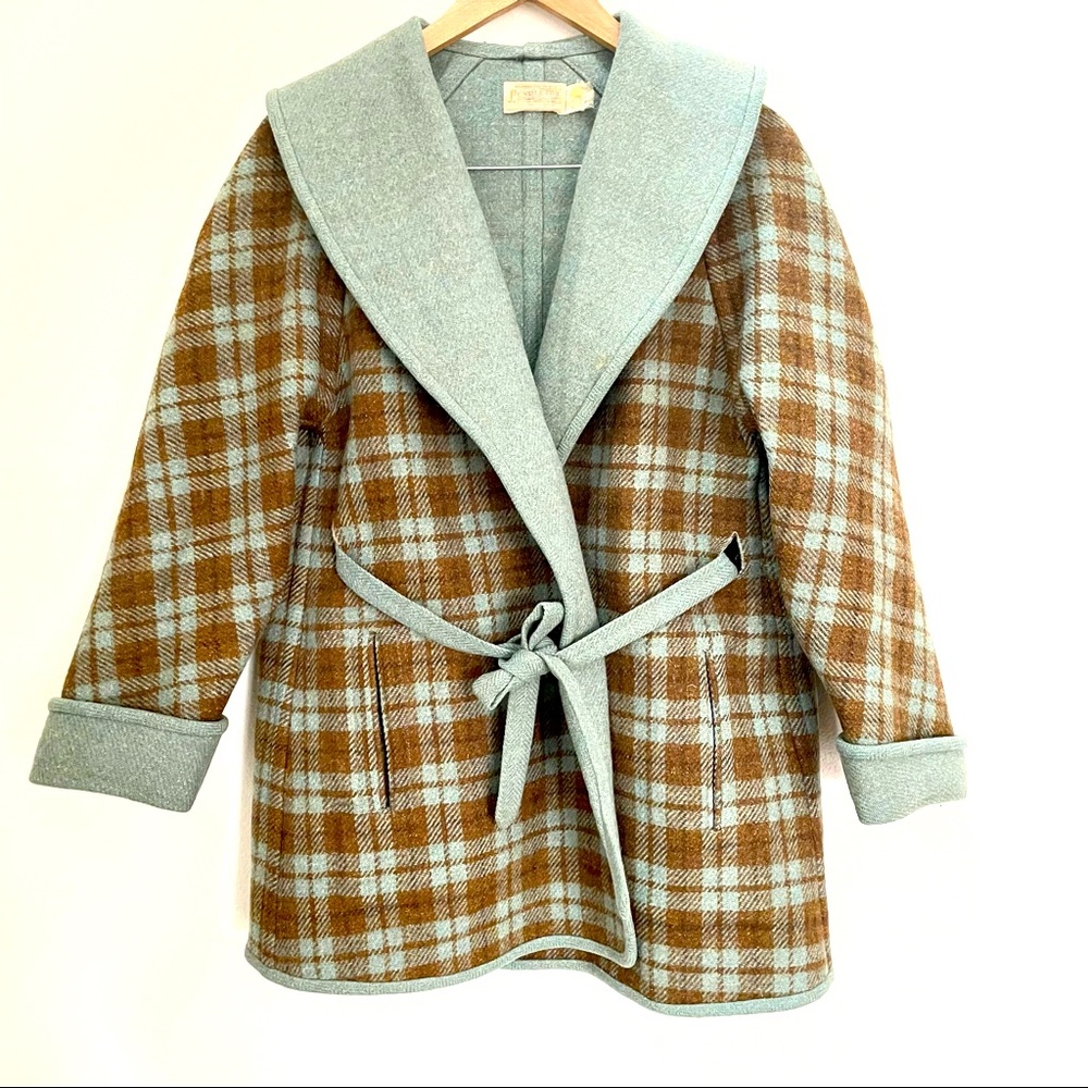 Rare Vintage Pendleton Plaid Wrap Reversible Belt… - image 1